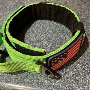 Neon green, reflective, 2” collar with cobra clasp